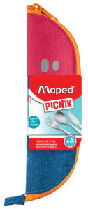 Maped PICNIK Set de couverts CONCEPT KIDS, pochette rose