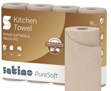 satino by wepa Rouleau de papier essuie-tout PureSoft marron
