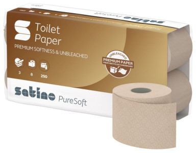 satino by wepa Papier toilette PureSoft, 2 couches, marron