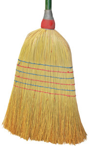 Peggy Perfect Balai paille de riz, manche en bois, 6 fils