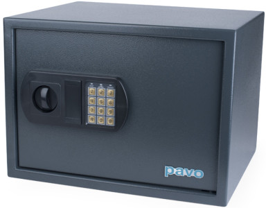 pavo Coffre-fort, avec serrure électronique, gris foncé