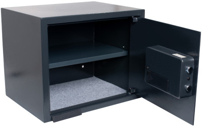 pavo Coffre-fort, avec serrure électronique, gris foncé