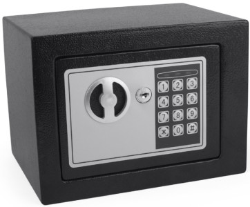 pavo Coffre-fort, avec serrure électronique, noir