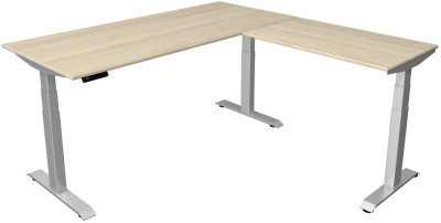 kerkmann Sitz-Steh-Schreibtisch Move 4 mit Anbau, ahorn