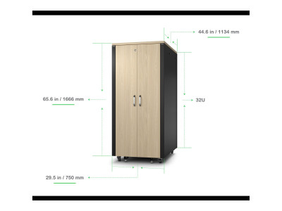 APC : APC NETSHELTER SOUNDPROOF SERVER RACK 32U 230V 1666H X 750