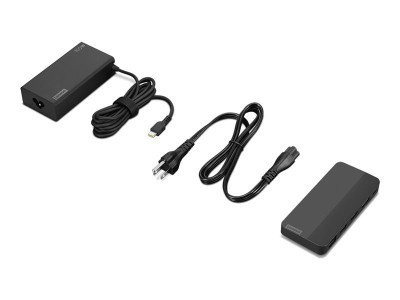 Lenovo : LENOVO USB-C DUAL DISPLAY TRAVEL DOCK avec 100W ADAPTER_EU