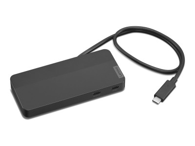 Lenovo : LENOVO USB-C DUAL DISPLAY TRAVEL DOCK avec 100W ADAPTER_EU