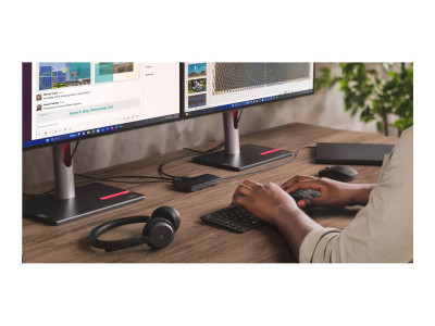 Lenovo : USB-C DUAL DISPLAY TRAVEL DOCK W/O ADAPTER