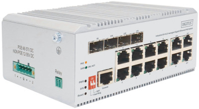 DIGITUS Industrial Gigabit Ethernet PoE Switch, 8-Port