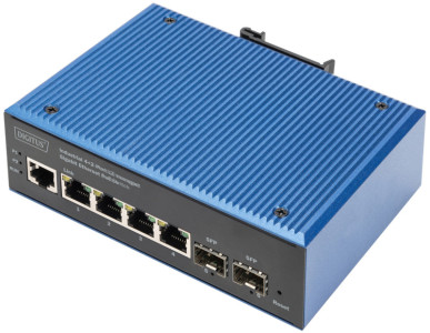 DIGITUS Industrial Gigabit Ethernet PoE Switch, managed, 4+2