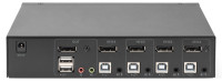 Commutateur KVM de bureau DIGITUS, 4x1, noir