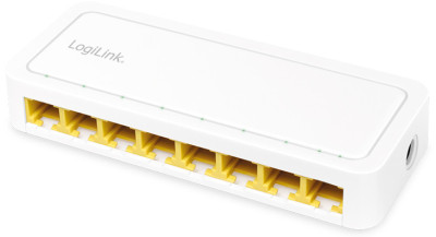 LogiLink Desktop Gigabit Ethernet Switch, 8-Port, weiß