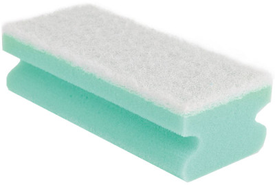 HYGOCLEAN Éponge Colour, non-tissé doux, vert/blanc