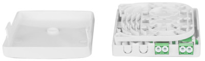 DIGITUS Boîtier FTTH, 2x LC/APC DX femelle, blanc