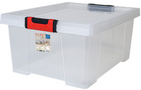 EDA Boîte de rangement CLiPSTOCK, 45 litres, PP, transparent
