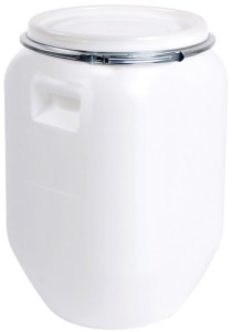 EDA Fût de stockage, 50 litres, plastique, blanc
