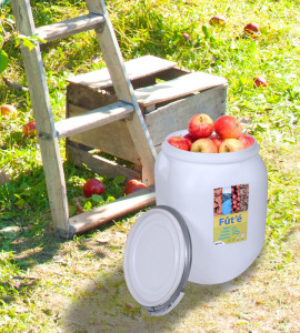 EDA Fût de stockage, 50 litres, plastique, blanc
