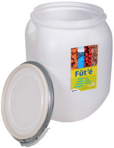 EDA Fût de stockage, 50 litres, plastique, blanc