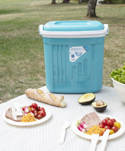 EDA Glacière ICEBERG, 20 litres, bleu clair/blanc