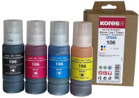 Kores Flacon encre multipack G1644KIT remplace EPSON 106 Kores Flacon encre multipack G1644KIT remplace EPSON 106