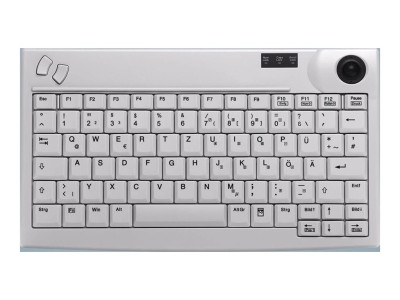 Cherry : INDUSTRY 4.0 MINI TRACKBALL KEYBOARD USB LIGHT GREY