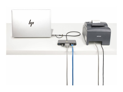 Startech : HUB USB-C A 2 PORTS avec ETHERNET et RS-232 PD 2X USB-A