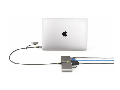Startech : HUB USB-C A 2 PORTS avec ETHERNET et RS-232 PD 2X USB-A
