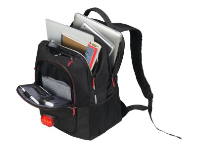 Dicota : DICOTA BACKpack PLUS SPIN 14-15.6IN BLACK/RED