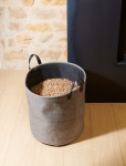 EDA Sac pour granulés de bois, feutre, 60 litres, gris foncé EDA Sac pour granulés de bois, feutre, 60 litres, gris foncé