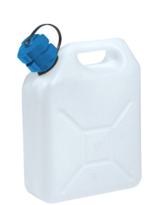 EDA Jerrican, 5 litres, avec bec verseur, blanc