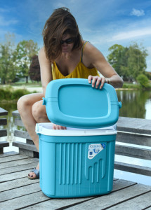 EDA Glacière ICEBERG, 42 litres, bleu clair/blanc