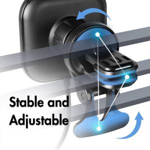 LogiLink Support magnétique de smartphone pour voiture, noir