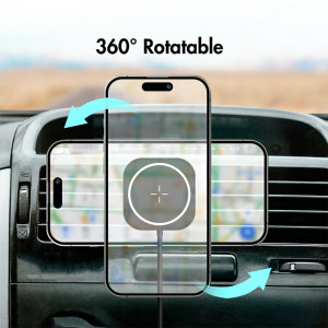 LogiLink Support magnétique de smartphone pour voiture, noir