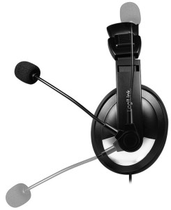 LogiLink Casque audio stéréo avec commande , 1x USB-A, noir