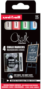 uni-ball Marqueur craie Chalk marker PWE5M/8 PF, étui de 8