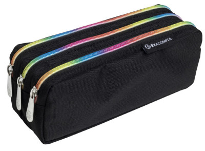EXACOMPTA Trousse Rainbow, polyester, 3 compartiments