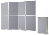 magnetoplan tableau de présentation, pliable, gris magnetoplan tableau de présentation, pliable, gris