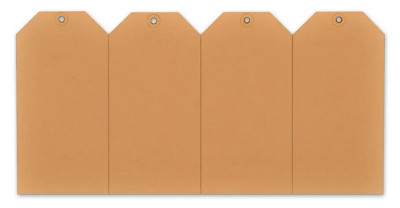 rillprint Étiquette à suspendre, 25 x 50 mm, marron kraft