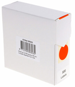 rillprint Pastille de couleur, diamètre: 25 mm, blanc