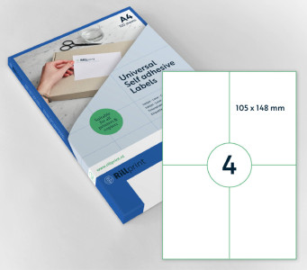 rillprint Étiquette universelle, 105 x 74 mm, blanc