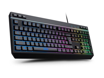 Urban Factory : WIRED USB-A GAMING KEYBOARD avec 5 MACRO KEYS et 19 ANTI-GH (mac)