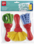 APLI Kids Set de pinceaux Maxi PAINT & FUN, set de 3