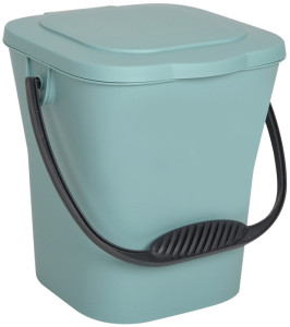EDA Poubelle à compost, 6 litres, anthracite