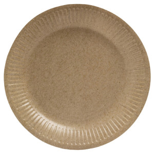 PROnappe Assiette en carton, rond, 230 mm, noir