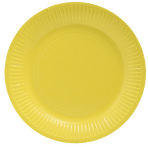 PROnappe Assiette en carton, rond, 230 mm, noir