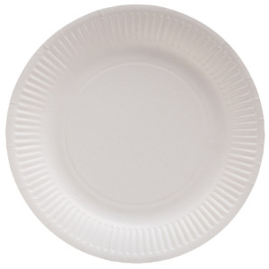 PROnappe Assiette en carton, rond, 230 mm, noir