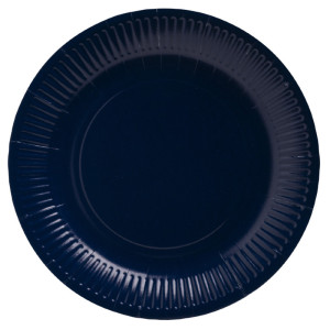 PROnappe Assiette en carton, rond, 230 mm, noir