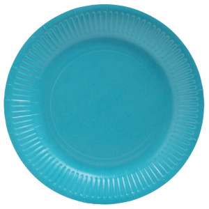 PROnappe Assiette en carton, rond, 230 mm, noir