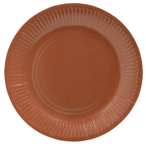 PROnappe Assiette en carton, rond, 230 mm, noir