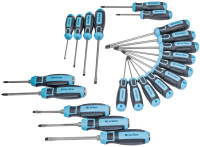 QUANTOOL Jeu de tournevis, 21 pièces, noir/bleu QUANTOOL Jeu de tournevis, 21 pièces, noir/bleu